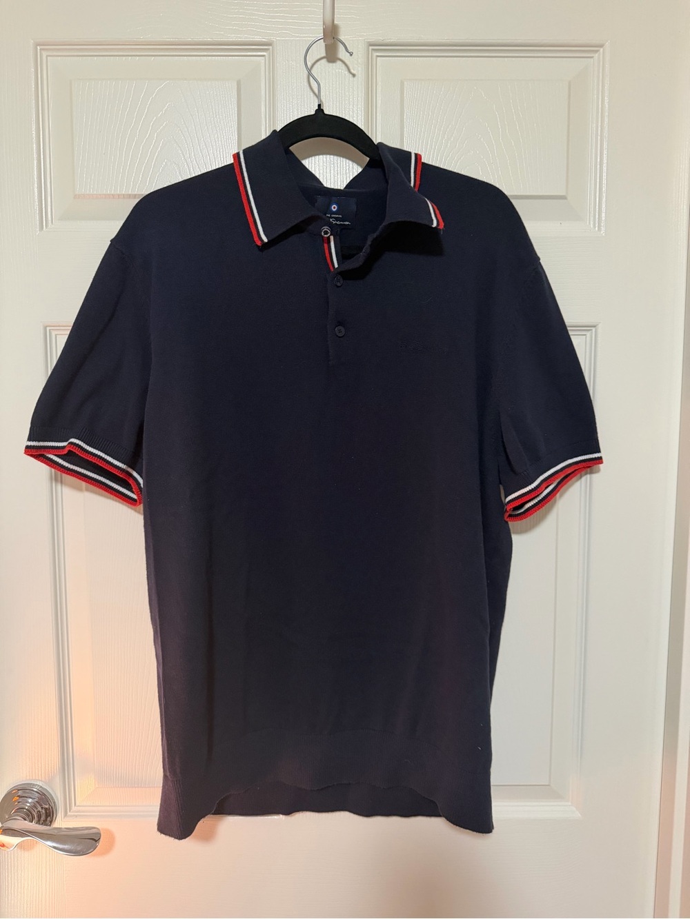 Ben Sherman Navy Polo with Red & White Trim